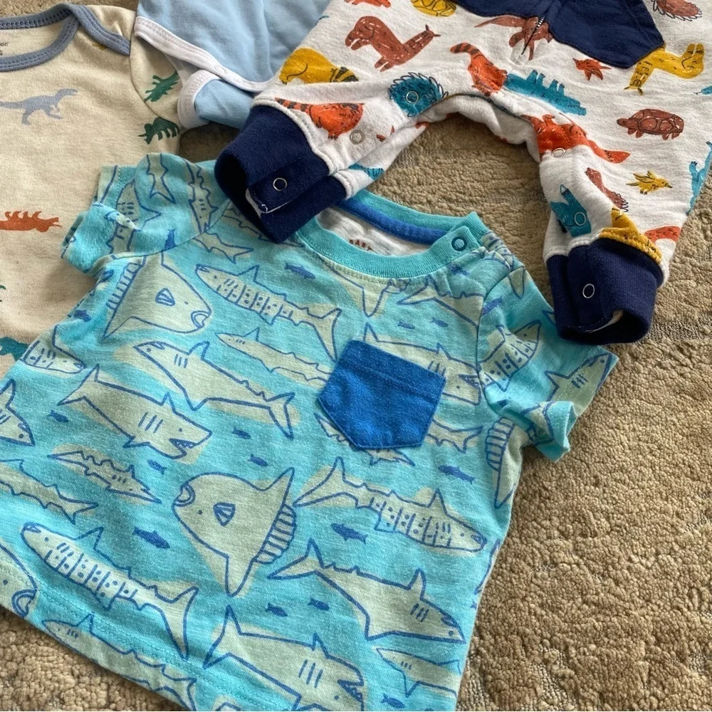 0-3 months Baby Boy Bundle of Sleepsuits Onesies Bodysuits Pants Grandpa Daddy